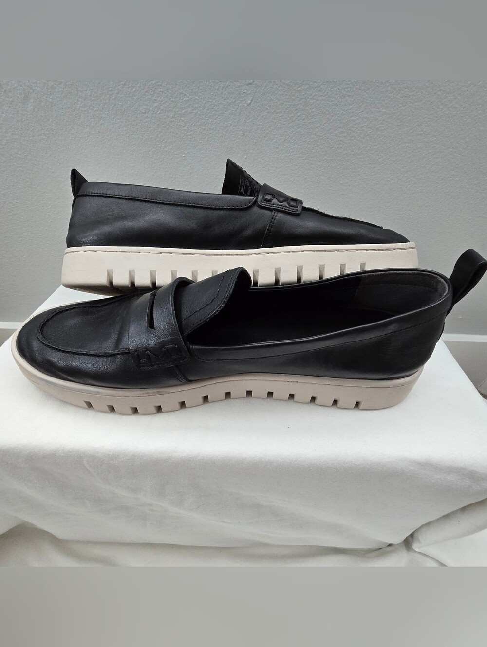Vionic Mens Uptown Leather Penny Loafer Orthotic Comfort APMA US 11 Black